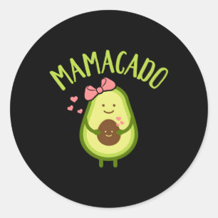 Sticker Rond Mamacado Maman