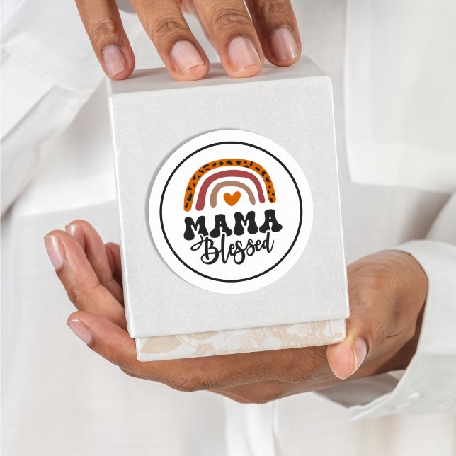 Sticker Rond Maman bénie (Créateur téléchargé)