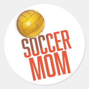 Sticker Rond Maman de football