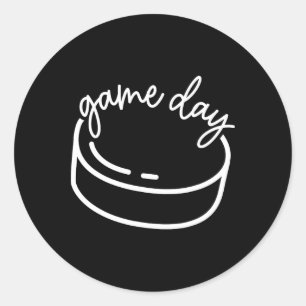 Sticker Rond Maman de hockey Parent de sports le jour du match