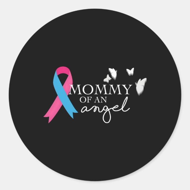 Sticker Rond Maman D'Un Ange Grossesse Nationale Et Enfant Lo (Devant)