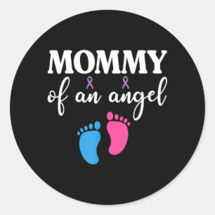 Sticker Rond Maman d'un Ange Souvenir de Perte de Nourrisson