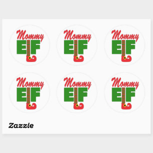 Sticker Rond Maman Elf