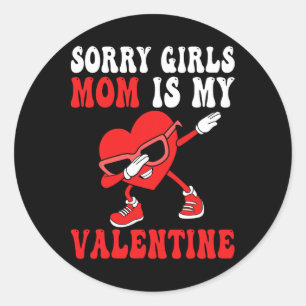 Sticker Rond Maman Jour Garçons Enfants Désolé Filles Maman Est