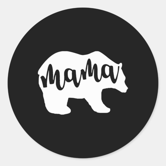 Sticker Rond Maman Ours Mama Nana Mimi (Devant)