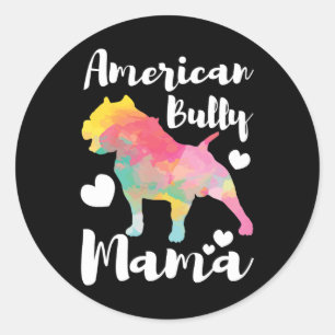 Sticker Rond Maman, propriétaire de Bully Mama Bulldog