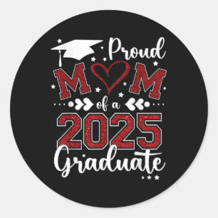 Sticker Rond Maman Senior 2025 Fière Maman D'un Cl De 2025 Dipl