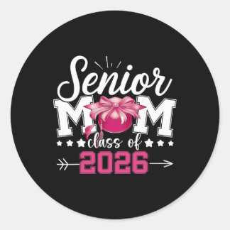 Sticker Rond Maman senior de la promotion 2026 Fière maman d'un