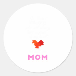 Sticker Rond Maman Sensibilisation sur l'autisme Jour Cool Mère
