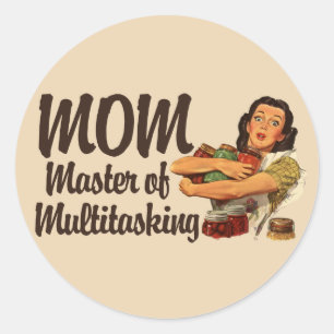 Sticker Rond Maman vintage