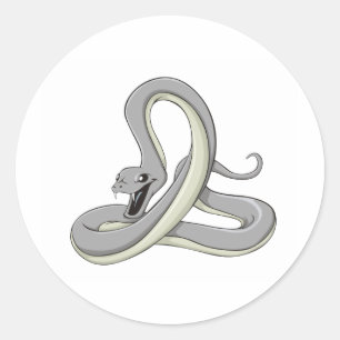Sticker Rond Mamba noir