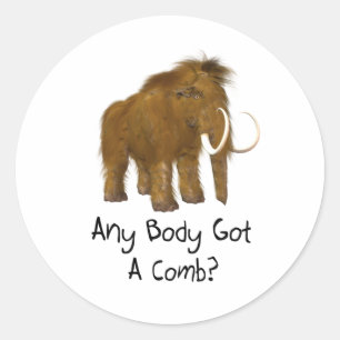 Sticker Rond Mammoth laineux