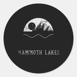 Sticker Rond Mammoth Lakes Montagnes Californie Randonnée Plein
