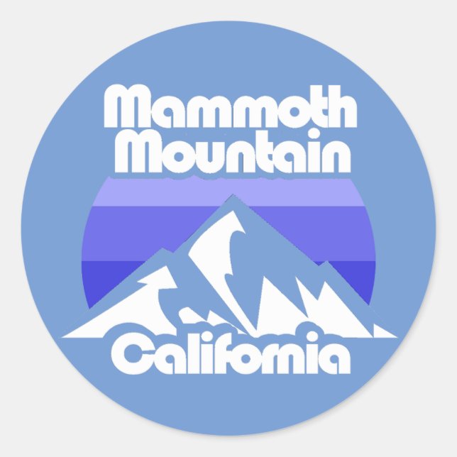 Sticker Rond Mammoth Mountain California (Devant)
