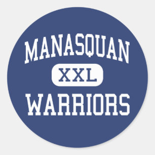 Sticker Rond Manasquan - Guerriers - Haut - Manasquan New Jerse