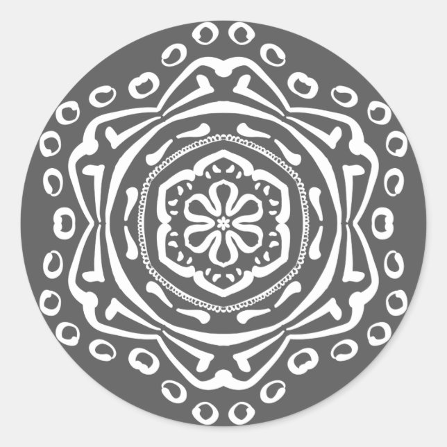 Sticker Rond Manatee Mandala (Devant)