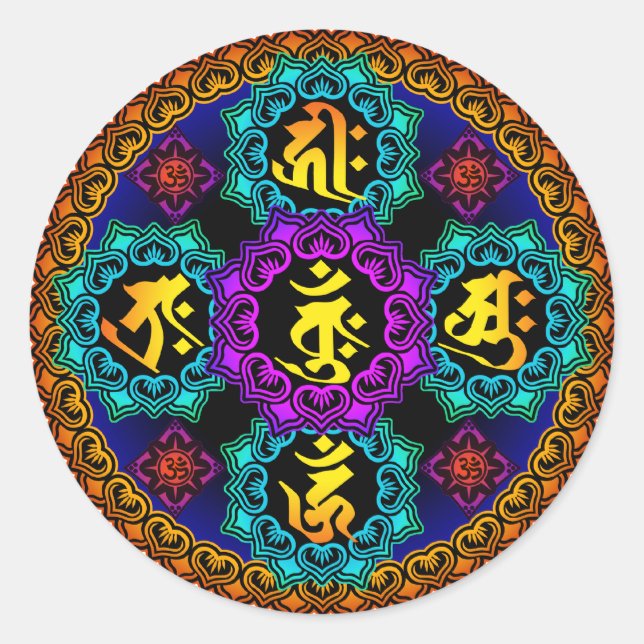 Sticker Rond mandala (Devant)