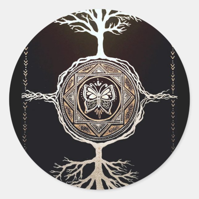 Sticker Rond Mandala (Devant)