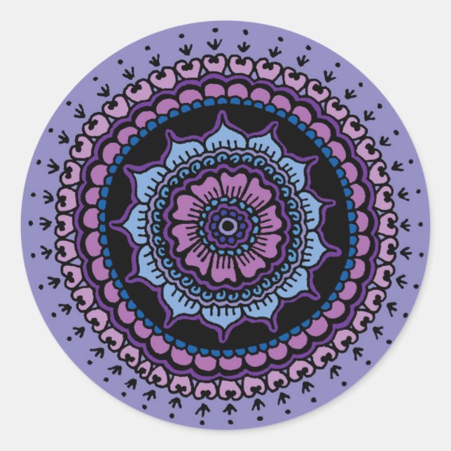 Sticker Rond Mandala (Devant)