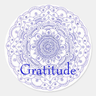 Sticker Rond Mandala 6, gratitude