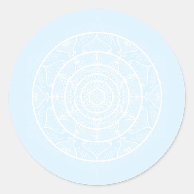 Sticker Rond Mandala arctique (Devant)