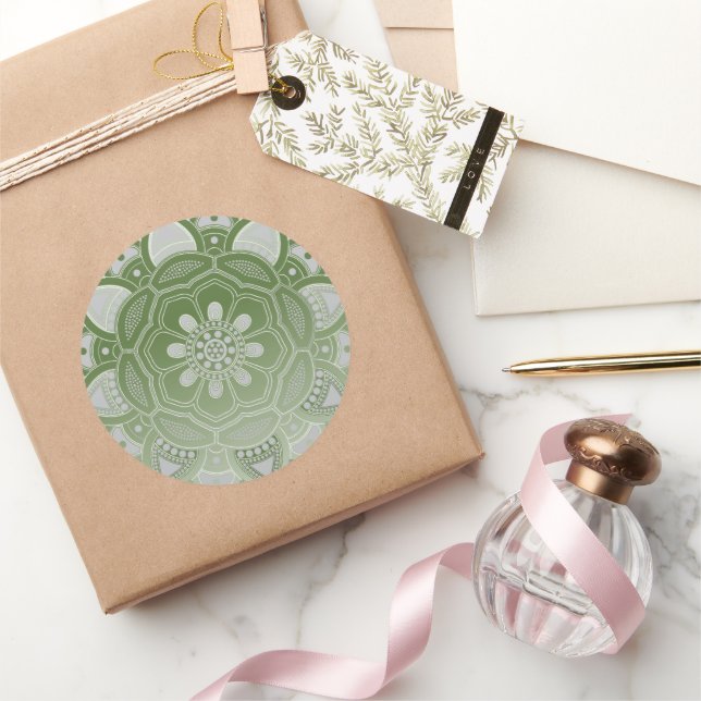 Sticker Rond Mandala Creation, tous les points pour un 5 (Cadeaux)