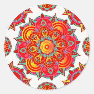 Sticker Rond Mandala de Chakra de racine