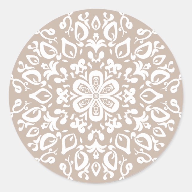 Sticker Rond Mandala en laine (Devant)
