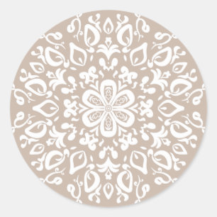 Sticker Rond Mandala en laine