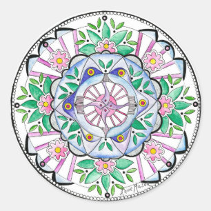 Sticker Rond Mandala Floribunda