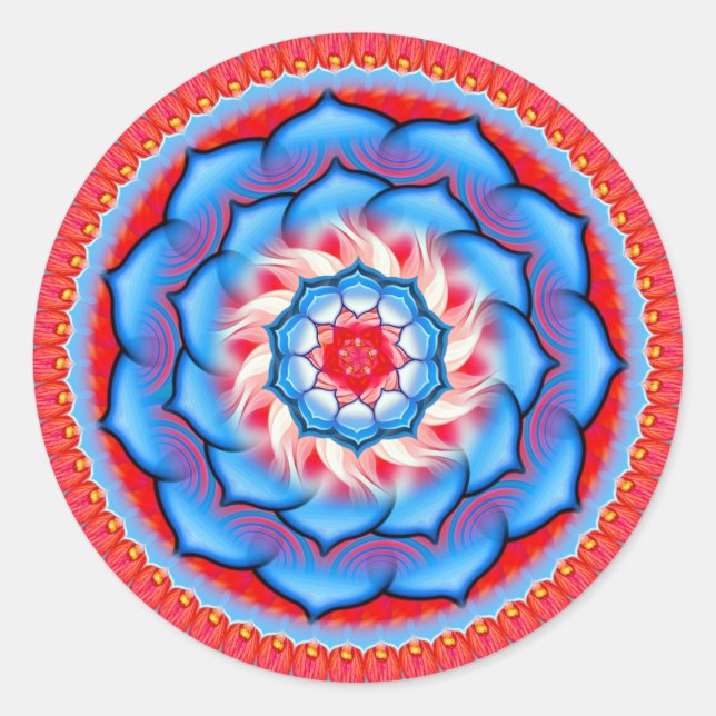 Sticker Rond Mandala Rosette (Devant)