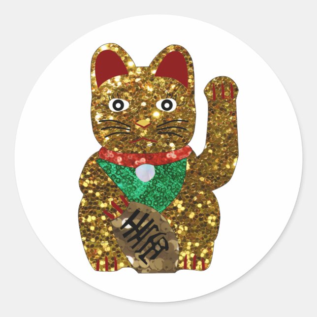 Sticker Rond maneki neko (Devant)