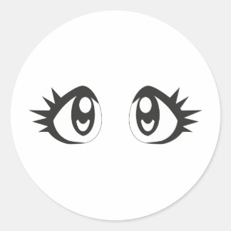 Sticker Rond Manga yeux