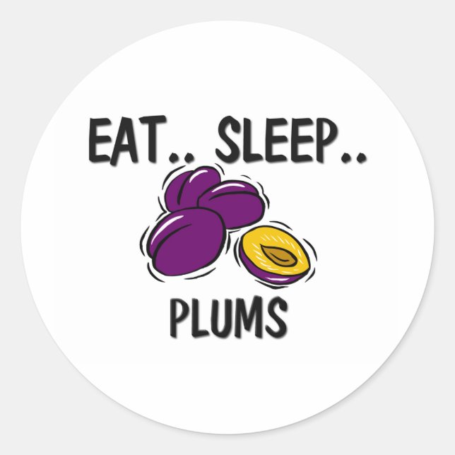 Sticker Rond Manger des PLUMS de sommeil (Devant)