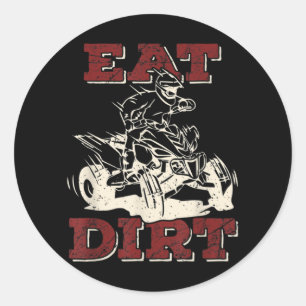 Sticker Rond Manger Dirt Quad Biker ATV Four Wheeler Quad Bike