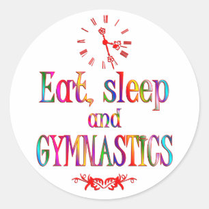 Sticker Rond Manger, dormir Gymnastique