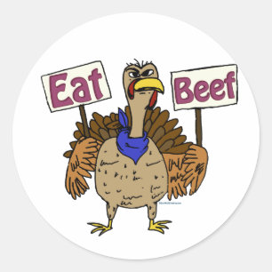 Sticker Rond Manger du boeuf - Parler de Turquie