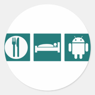 Sticker Rond Mangez Android Sleep