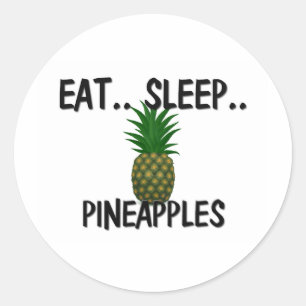 Sticker Rond Mangez des ANANAS du sommeil