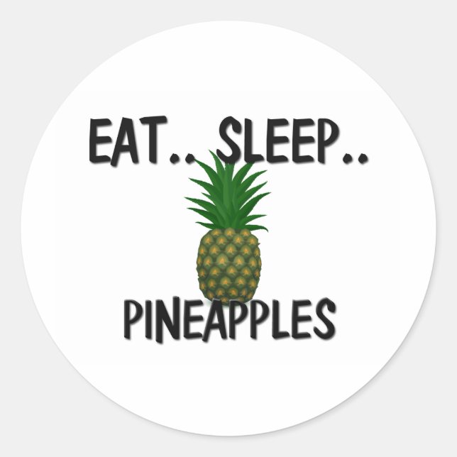 Sticker Rond Mangez des ANANAS du sommeil (Devant)