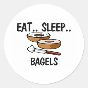 Sticker Rond Mangez des sangles de sommeil