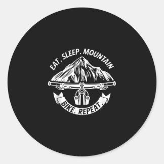 Sticker Rond mangez dormir VTT drôle mtb vélo