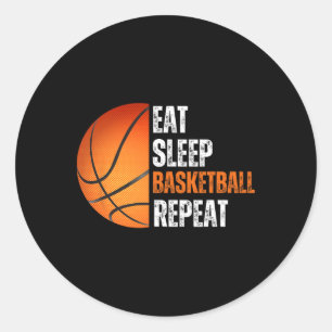 Sticker Rond Mangez Le Sommeil Bysketbyll Répéter Le Don Pour B