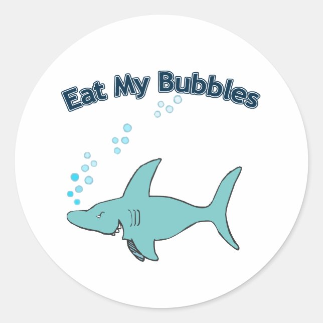 Sticker Rond Mangez mes bulles (Devant)