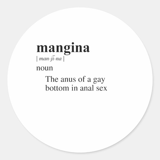 STICKER ROND MANGINA (Devant)
