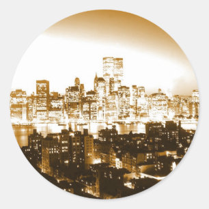 Sticker Rond Manhattan New York