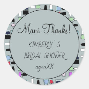 Sticker Rond Mani remercie le vernis à ongles