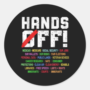 Sticker Rond Manifestation De Sécurité Sociale Et Medicare Pro