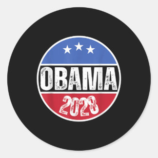 Sticker Rond Manifestation patriotique Obama 2028 Pour Le Prési