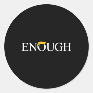 Sticker Rond Manifestation politique contre Trump assez drôle
